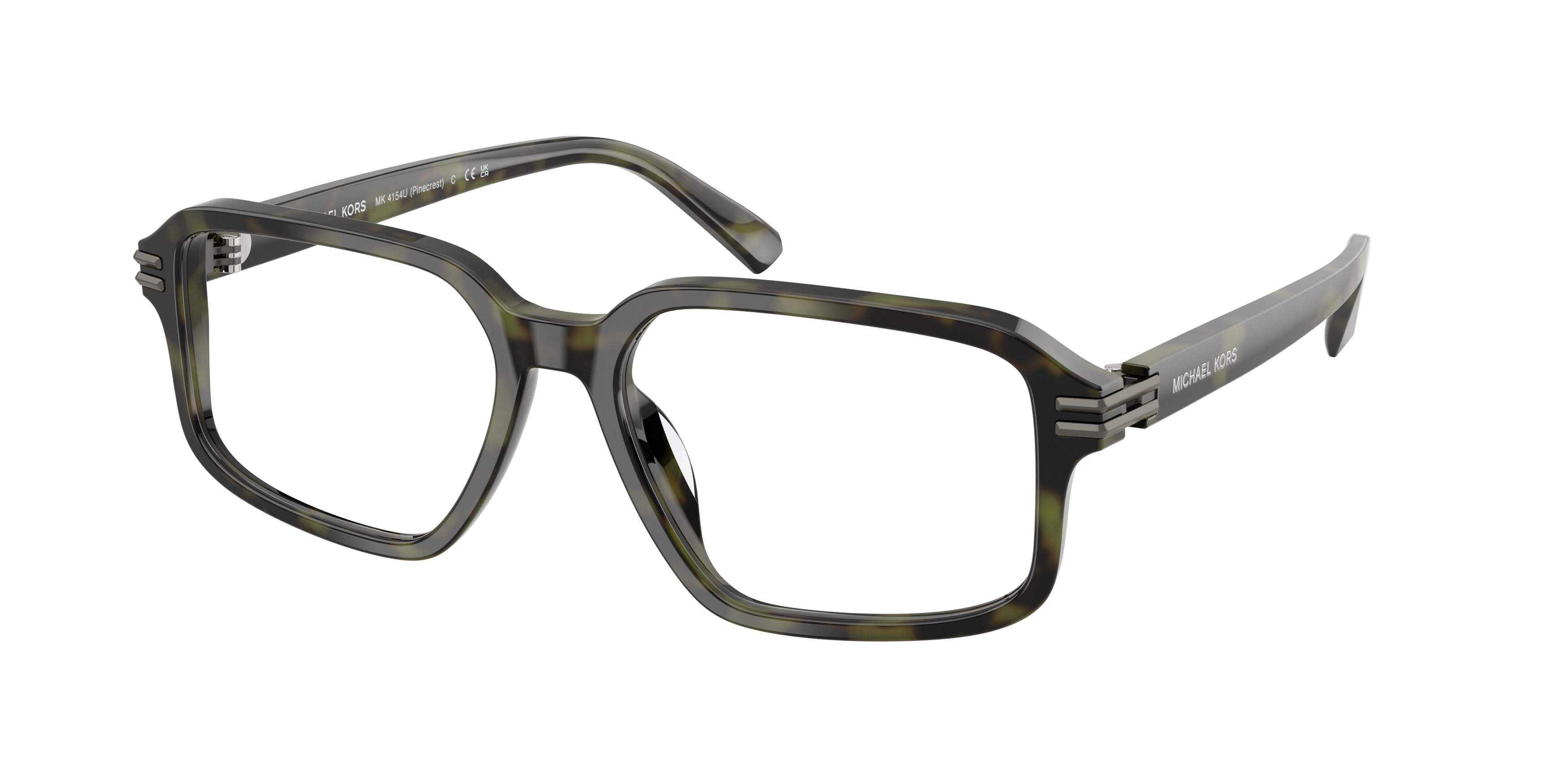 Michael Kors Man MK4154U PINECREST 3705 Vista frames Acetate Green Transparent Geometric Normal-image